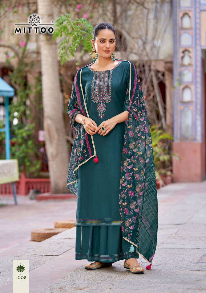 Vaidehi By Mittoo Rayon Weaving Designer Kurti With Bottom Dupatta Wholesalers In Mumbai
